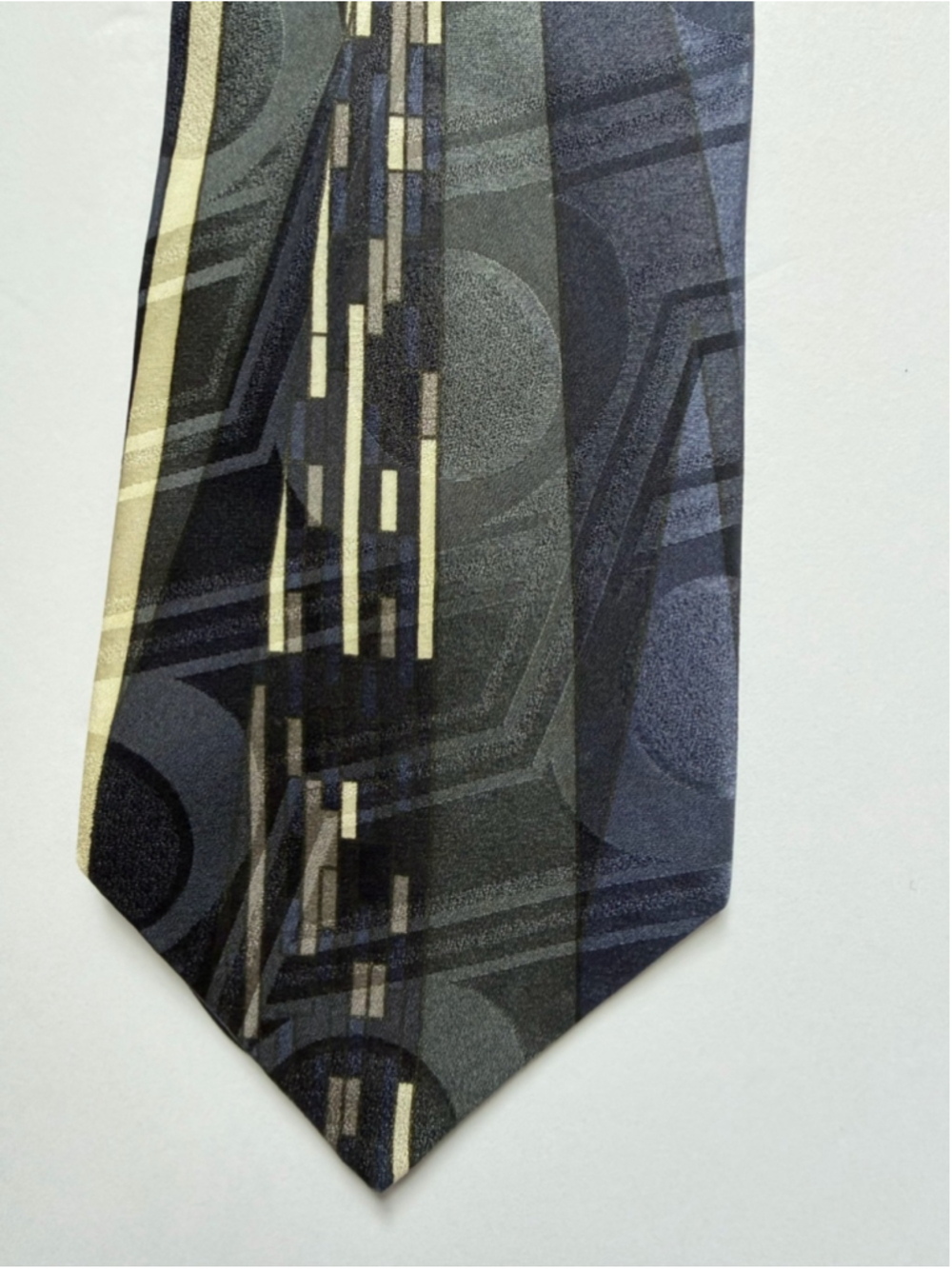 Vintage Proliforni Milano 100% Italian Silk Tie Abstract Geometric Wide 4” - Picture 2 of 6